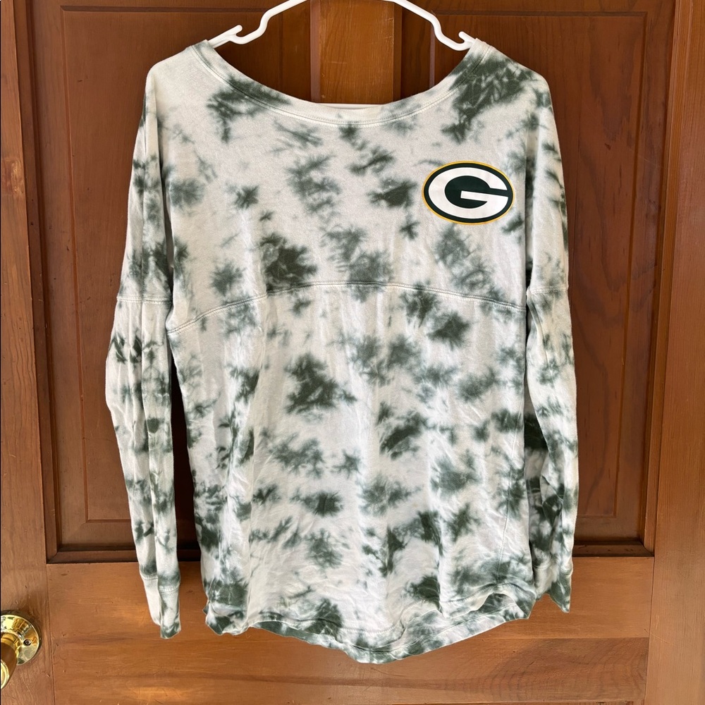 Green Bay Packers green tye dye long sleeve